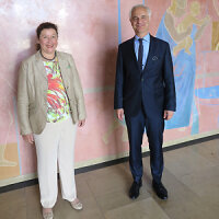 Österreichische Generalkonsulin in München, Frau Dr. Eva Maria Ziegler und Regierungspräsident Dr. Konrad Schober