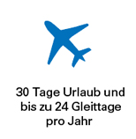 Grafik: 30 Tage Urlaub und bis zu 24 Gleittage pro Jahr